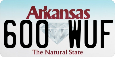 AR license plate 600WUF