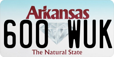 AR license plate 600WUK