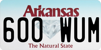 AR license plate 600WUM
