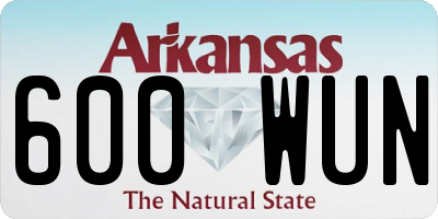 AR license plate 600WUN