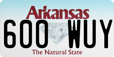 AR license plate 600WUY