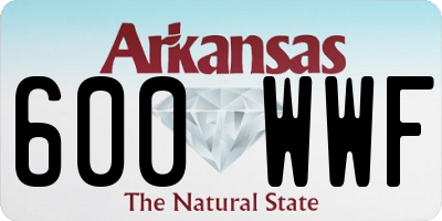 AR license plate 600WWF