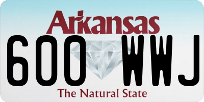 AR license plate 600WWJ