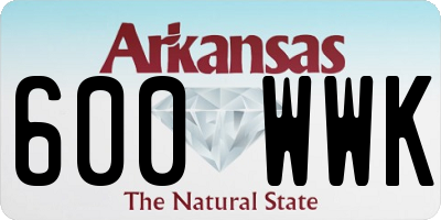 AR license plate 600WWK