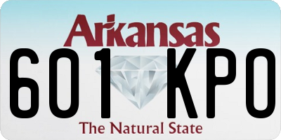 AR license plate 601KPO