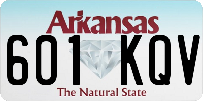 AR license plate 601KQV