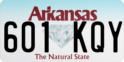 AR license plate 601KQY