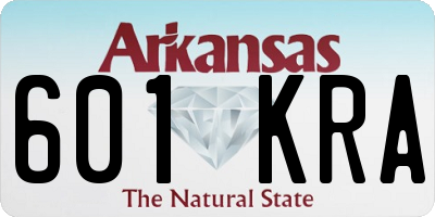 AR license plate 601KRA