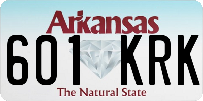 AR license plate 601KRK
