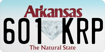 AR license plate 601KRP