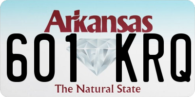 AR license plate 601KRQ