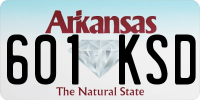 AR license plate 601KSD