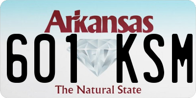 AR license plate 601KSM