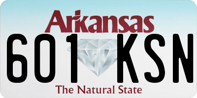 AR license plate 601KSN