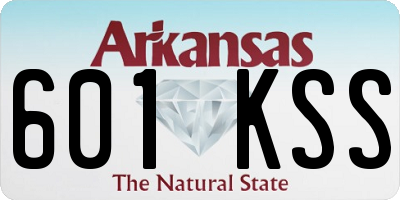 AR license plate 601KSS