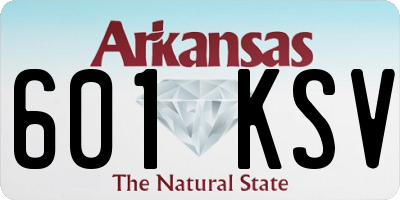 AR license plate 601KSV