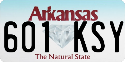 AR license plate 601KSY