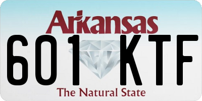 AR license plate 601KTF