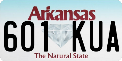 AR license plate 601KUA