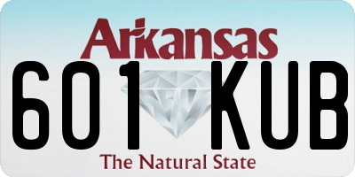 AR license plate 601KUB