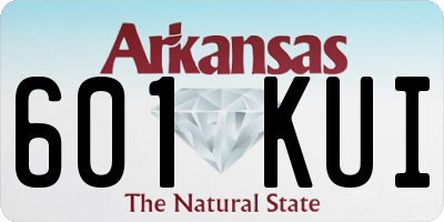AR license plate 601KUI