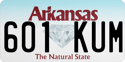 AR license plate 601KUM