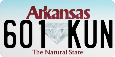 AR license plate 601KUN