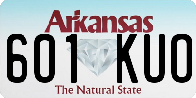 AR license plate 601KUO