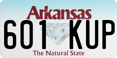 AR license plate 601KUP