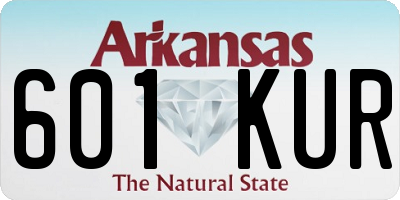 AR license plate 601KUR