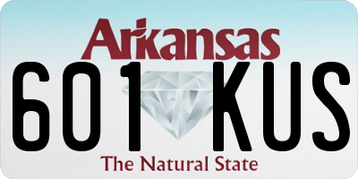 AR license plate 601KUS