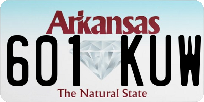 AR license plate 601KUW