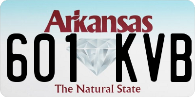 AR license plate 601KVB