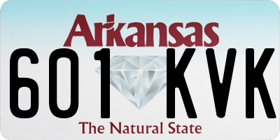 AR license plate 601KVK