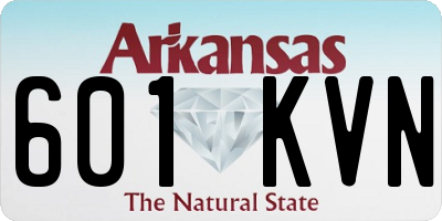 AR license plate 601KVN