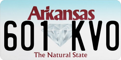 AR license plate 601KVO