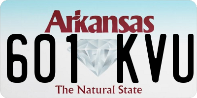 AR license plate 601KVU
