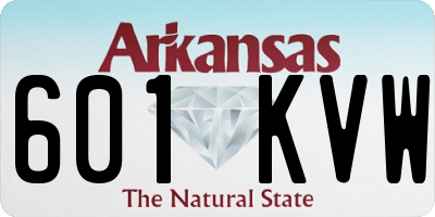 AR license plate 601KVW
