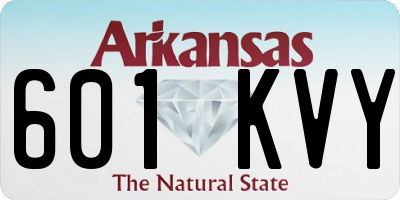 AR license plate 601KVY