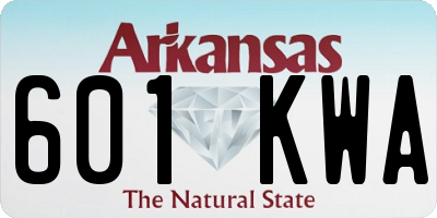AR license plate 601KWA