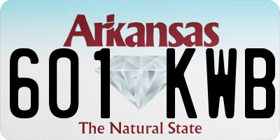 AR license plate 601KWB
