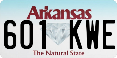 AR license plate 601KWE