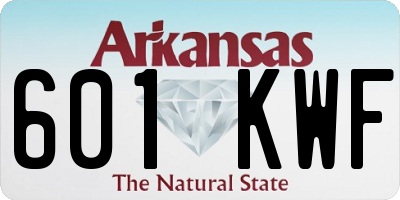 AR license plate 601KWF