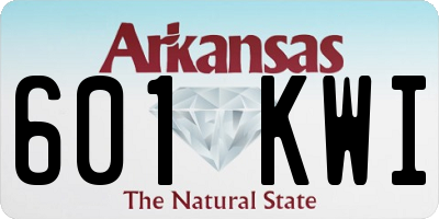 AR license plate 601KWI