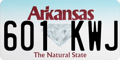 AR license plate 601KWJ