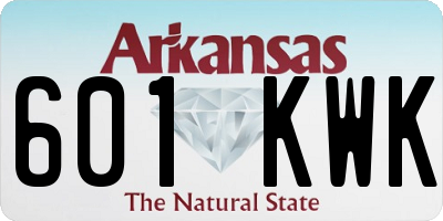 AR license plate 601KWK