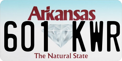 AR license plate 601KWR