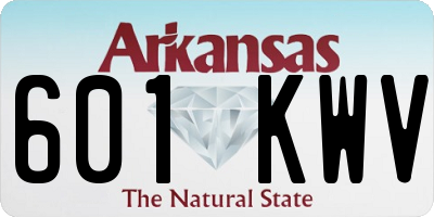 AR license plate 601KWV