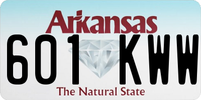 AR license plate 601KWW