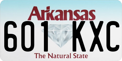 AR license plate 601KXC